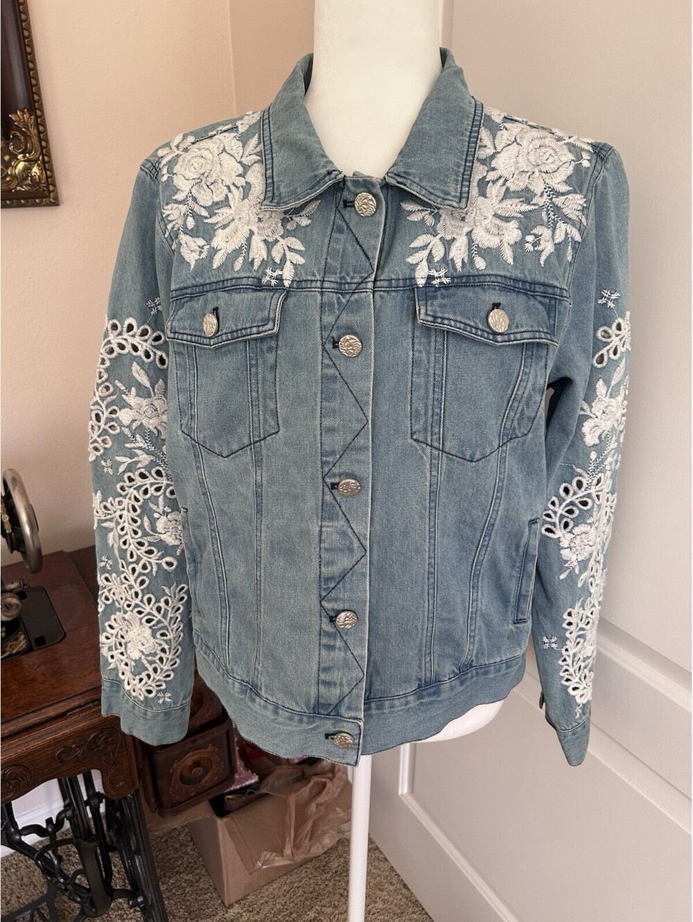 Adore Denim Embroidered Jacket